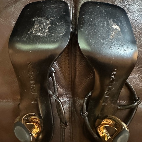 JW ANDERSON Chain Heeled Sandals. Black. Size 38. - Picture 6 of 7